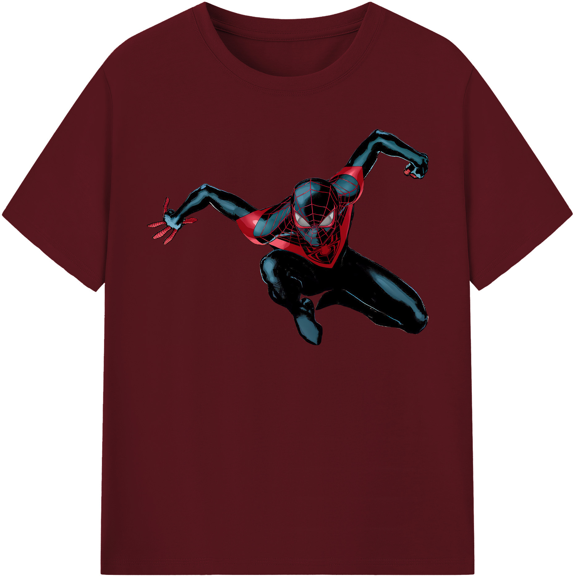 （画像用） Spider Man スパイダーマン 綿100％半袖Tシャツ（フロントプリント）